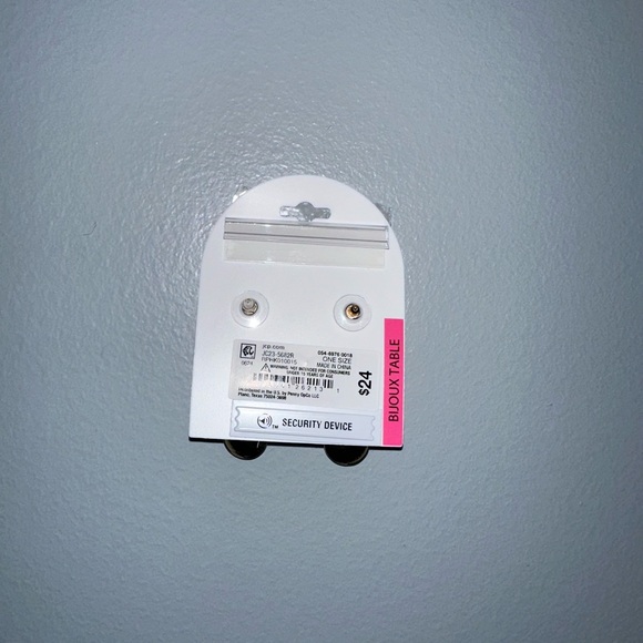 Bijoux Bar Gold Tone Womens Red Glass Drop Earrings - Picture 5 of 5